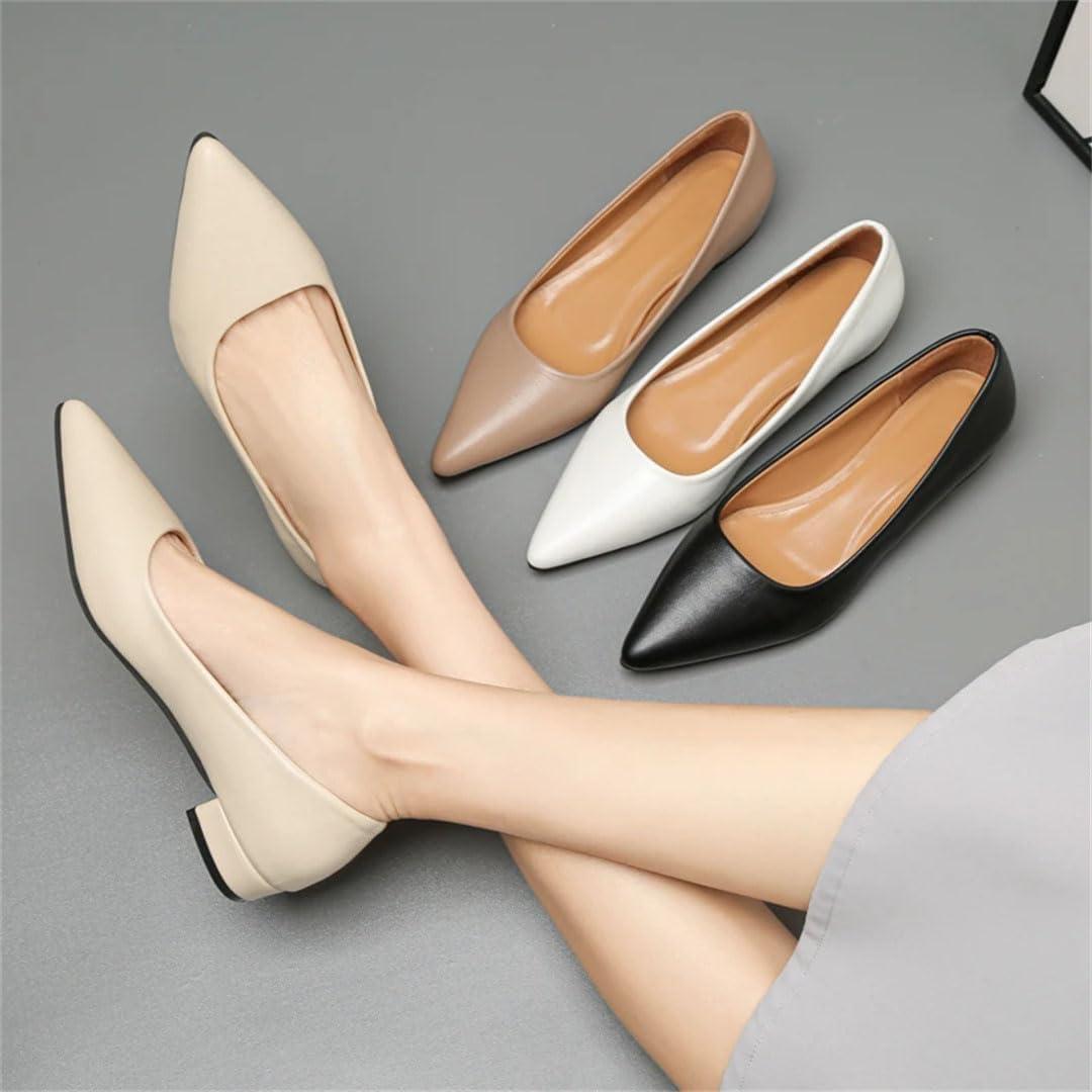 image:imageEscarpins bout pointu pour femmes talons hauts chaussures formellesbeige