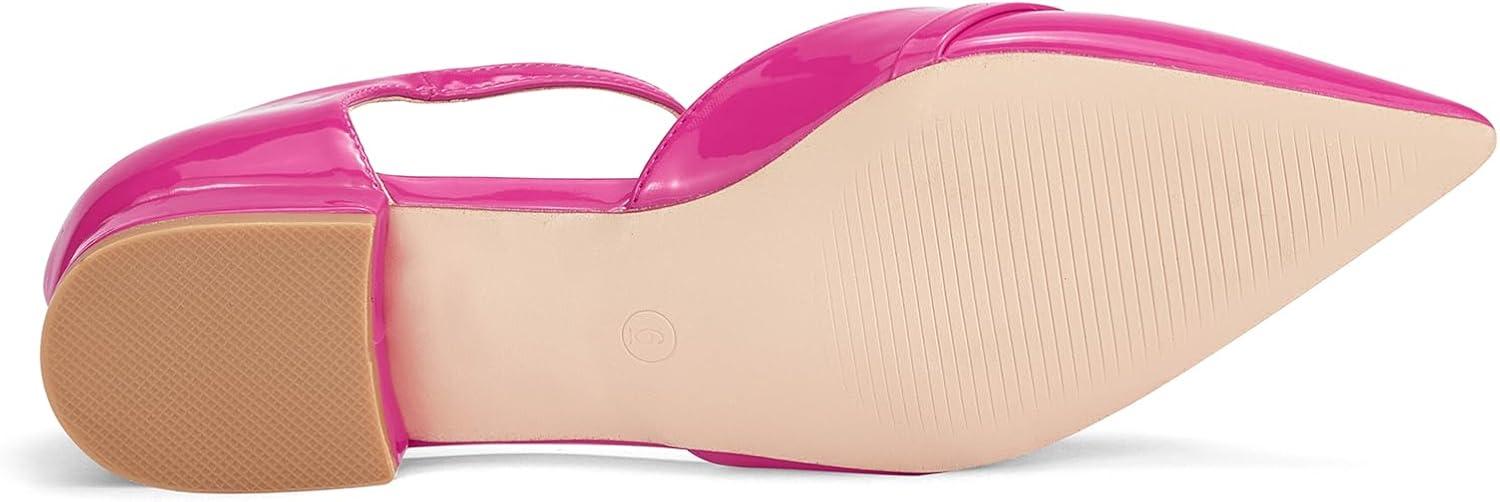 image:imageGENSHUO Ballerines pour Femmes Chaussures Plates Confortables habilles dcontractes Bout Pointu Escarpins Talon Bas de 1 PouceRose