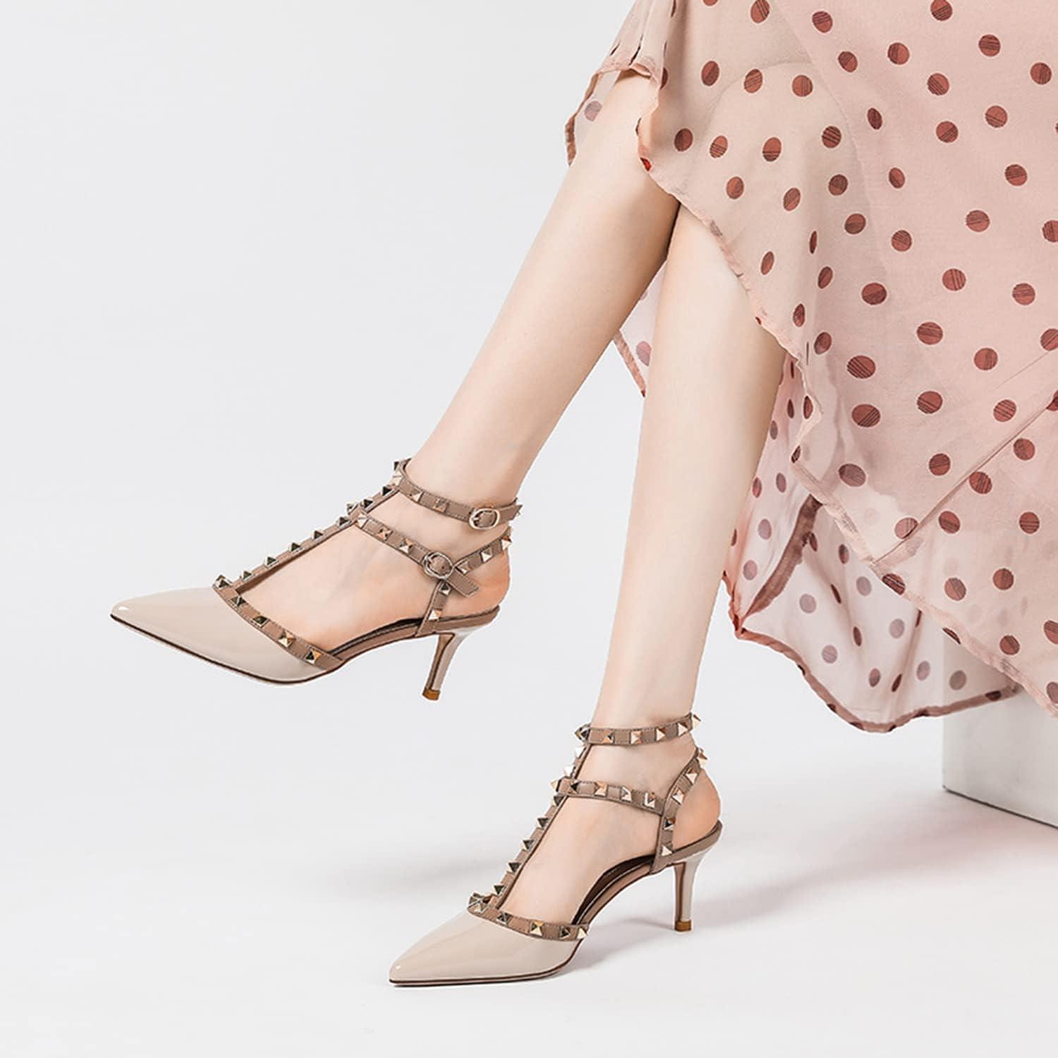 image:imageEscarpins Talons Hauts Bout Pointu pour FemmesBeige