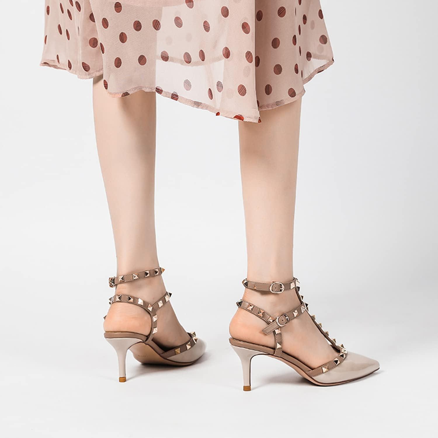 image:imageEscarpins Talons Hauts Bout Pointu pour FemmesBeige