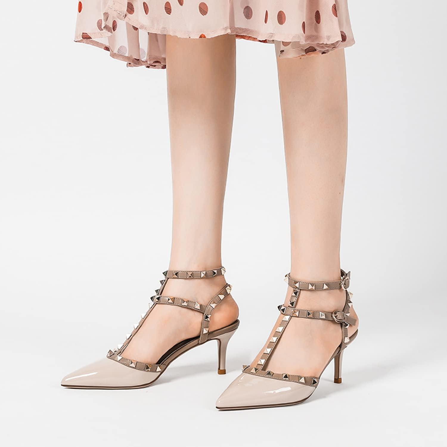 image:imageEscarpins Talons Hauts Bout Pointu pour FemmesBeige