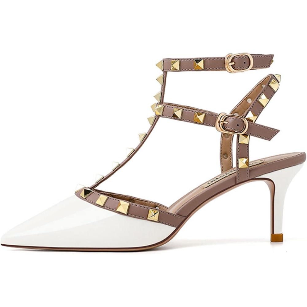 image:imageEscarpins Talons Hauts Bout Pointu pour FemmesWhite Blanc