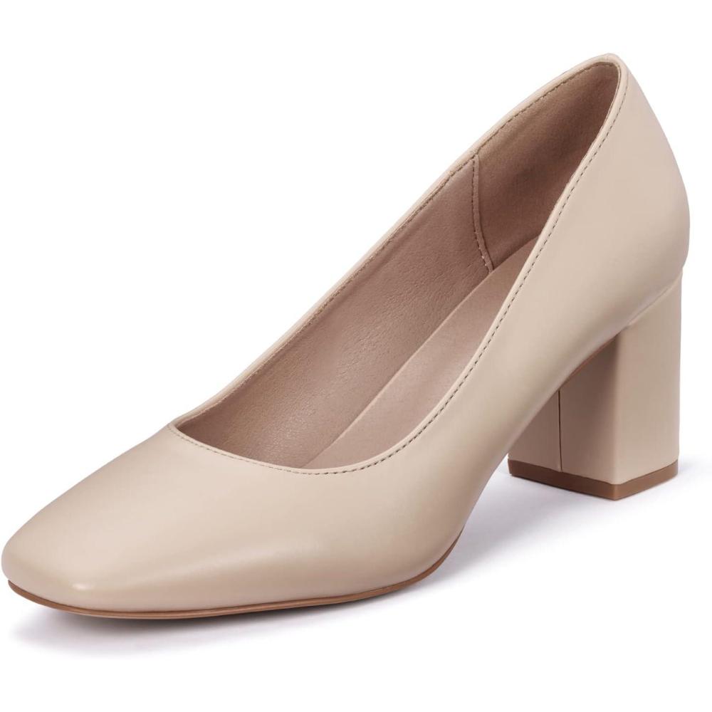 image:imageGENSHUO Talon Haut 10 cm 394 Pouces Chaussures Talons Hauts pour Femmes Bout Pointu Robe de soire Pompes de BalBeige Mat