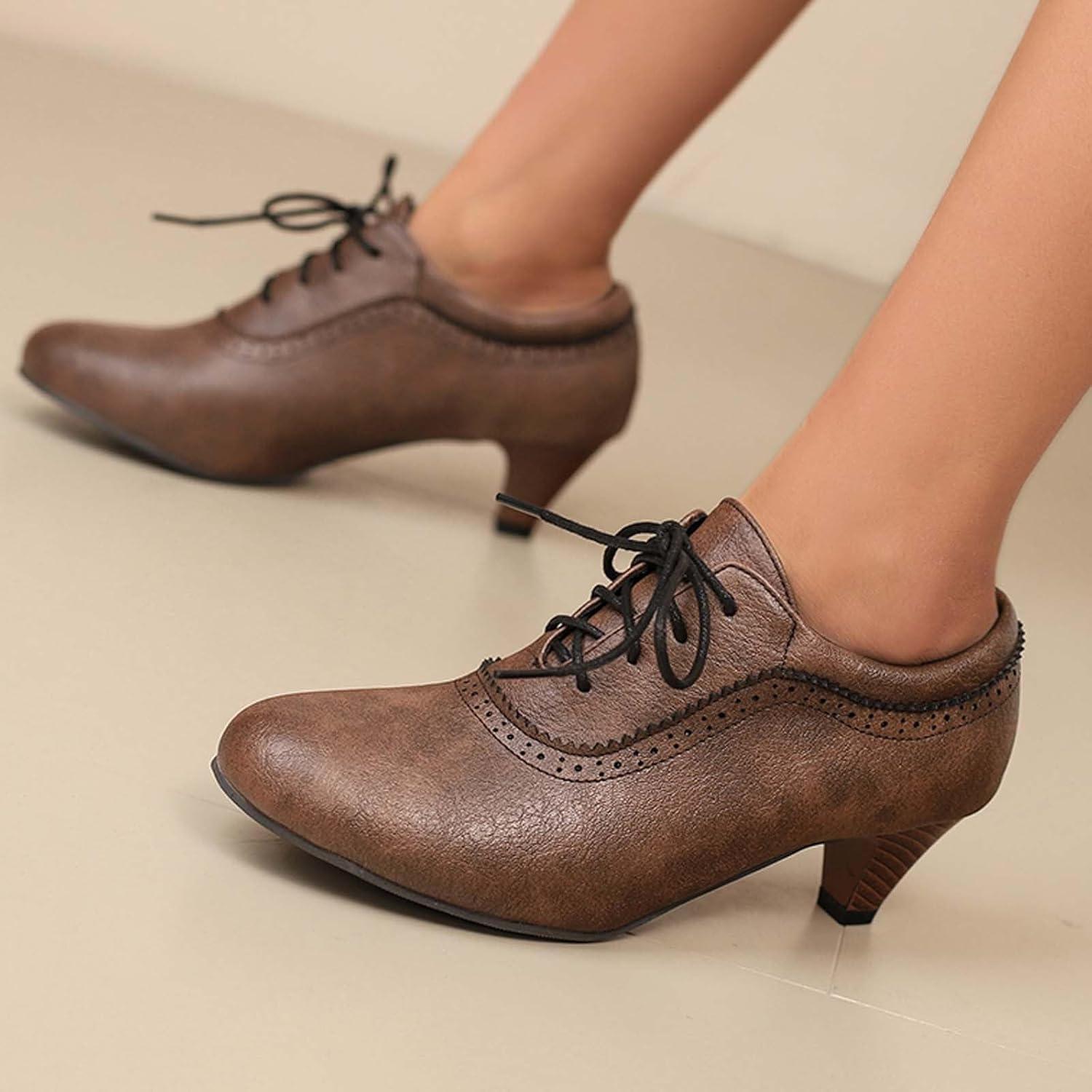 image:imageChaussures Dirndl pour femme Escarpins talons Sandales lanires Escarpins lanires Chaussures de marie Talon bloc Ballerines lgantes pour Dirndl Chaussures de travail blanchesMarron D