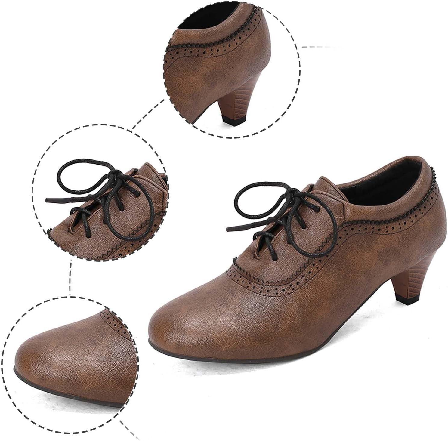 image:imageChaussures Dirndl pour femme Escarpins talons Sandales lanires Escarpins lanires Chaussures de marie Talon bloc Ballerines lgantes pour Dirndl Chaussures de travail blanchesMarron D