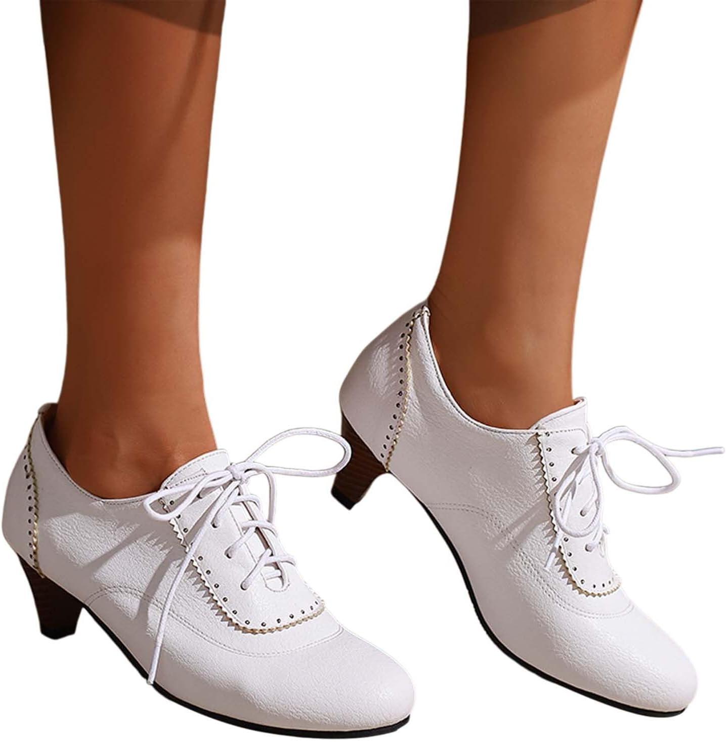 image:imageChaussures Dirndl pour femme Escarpins talons Sandales lanires Escarpins lanires Chaussures de marie Talon bloc Ballerines lgantes pour Dirndl Chaussures de travail blanchesBlanc E