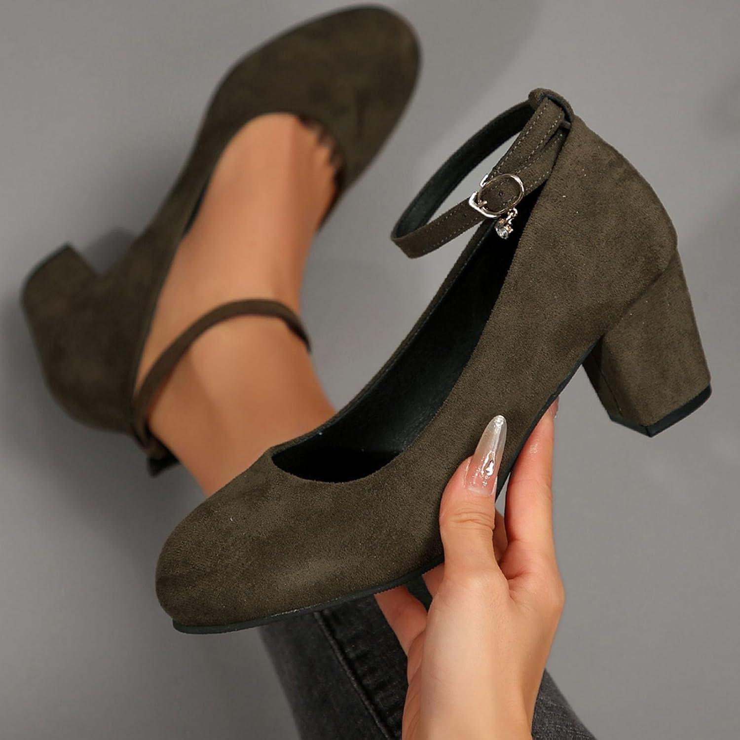 image:imageChaussures Dirndl pour femme Escarpins talons Sandales lanires Escarpins lanires Chaussures de marie Talon bloc Ballerines lgantes pour Dirndl Chaussures de travail blanchesVert Arme K