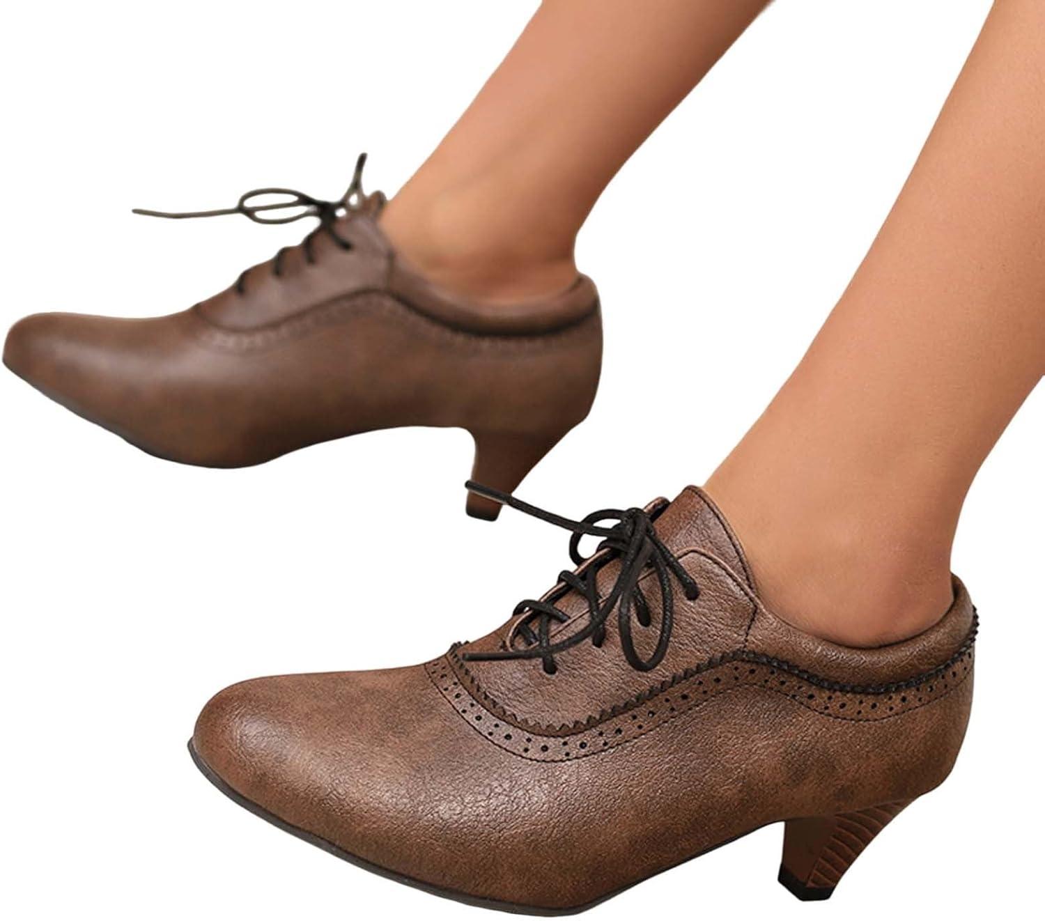 image:imageChaussures Dirndl pour femme Escarpins talons Sandales lanires Escarpins lanires Chaussures de marie Talon bloc Ballerines lgantes pour Dirndl Chaussures de travail blanchesMarron D