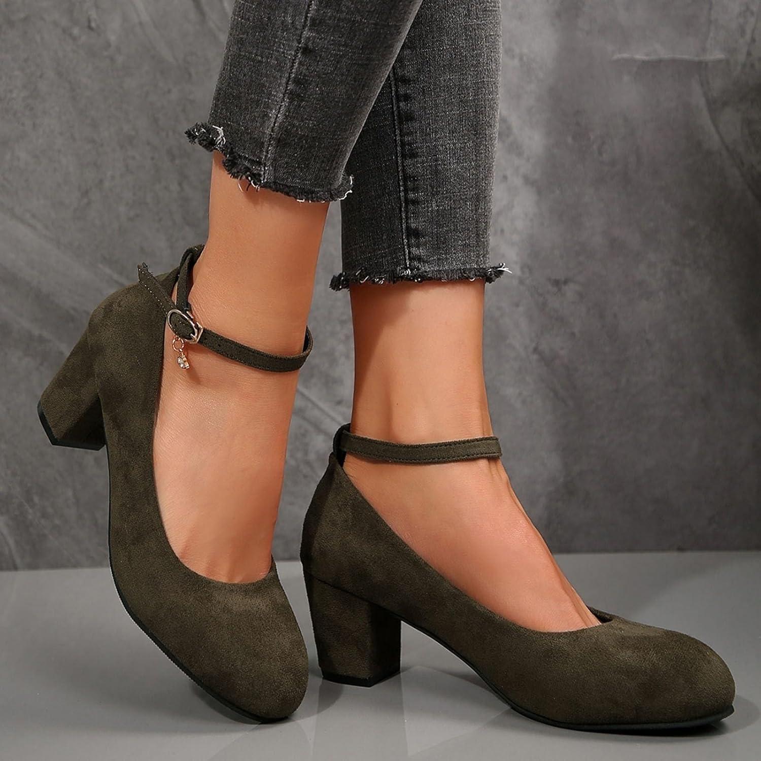 image:imageChaussures Dirndl pour femme Escarpins talons Sandales lanires Escarpins lanires Chaussures de marie Talon bloc Ballerines lgantes pour Dirndl Chaussures de travail blanchesVert Arme K