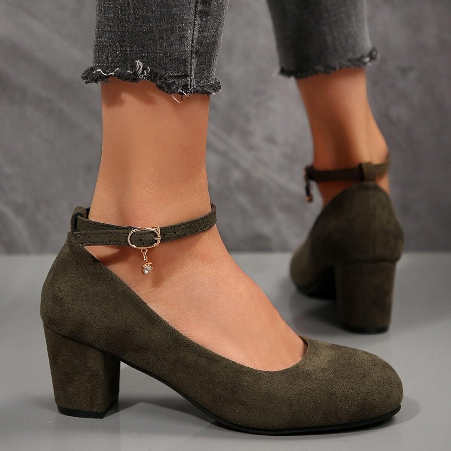 image:imageChaussures Dirndl pour femme Escarpins talons Sandales lanires Escarpins lanires Chaussures de marie Talon bloc Ballerines lgantes pour Dirndl Chaussures de travail blanchesVert Arme K