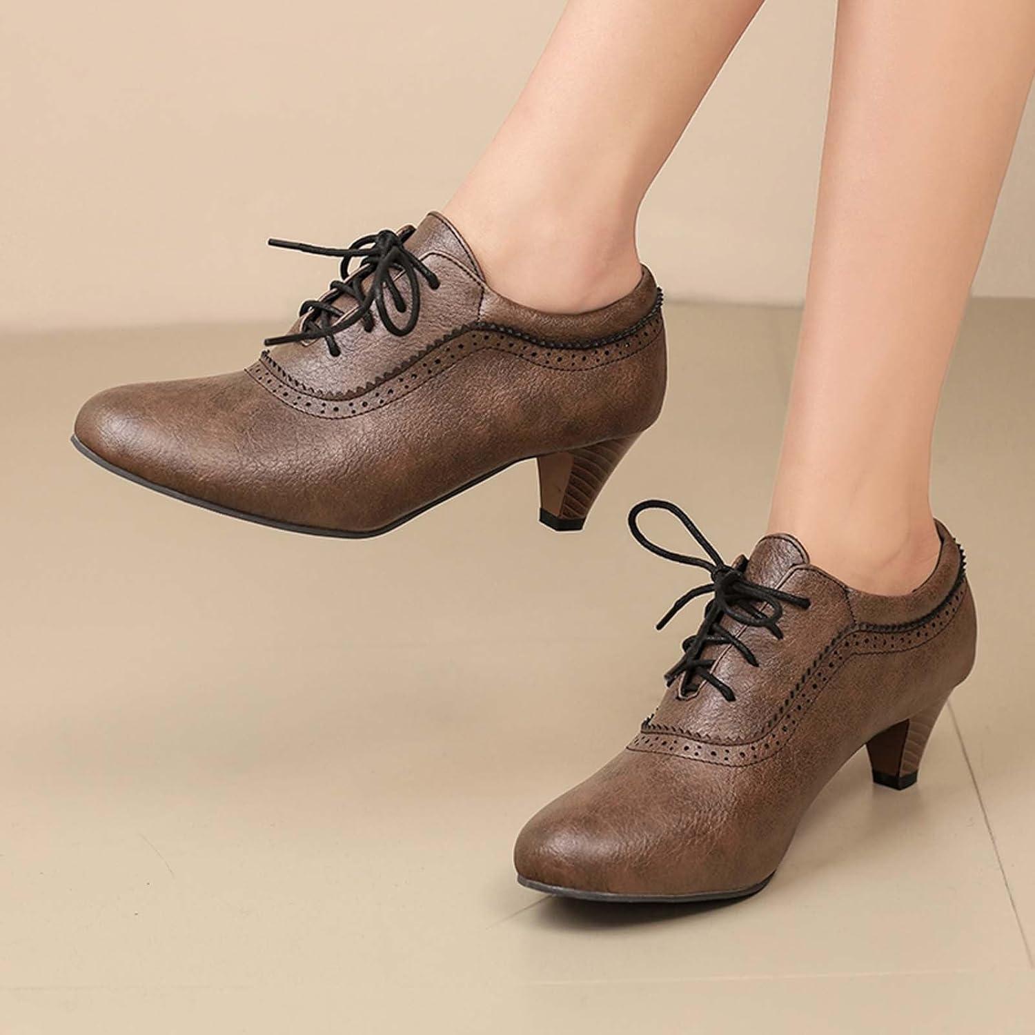 image:imageChaussures Dirndl pour femme Escarpins talons Sandales lanires Escarpins lanires Chaussures de marie Talon bloc Ballerines lgantes pour Dirndl Chaussures de travail blanchesMarron D
