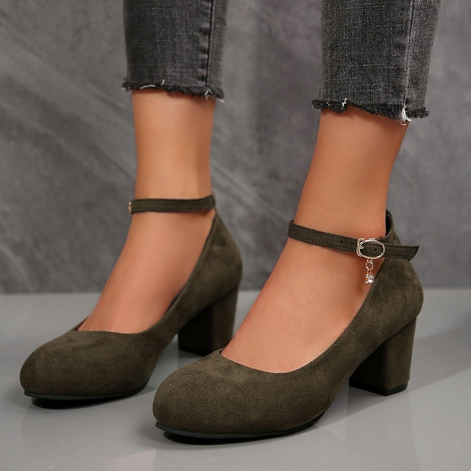 image:imageChaussures Dirndl pour femme Escarpins talons Sandales lanires Escarpins lanires Chaussures de marie Talon bloc Ballerines lgantes pour Dirndl Chaussures de travail blanchesVert Arme K
