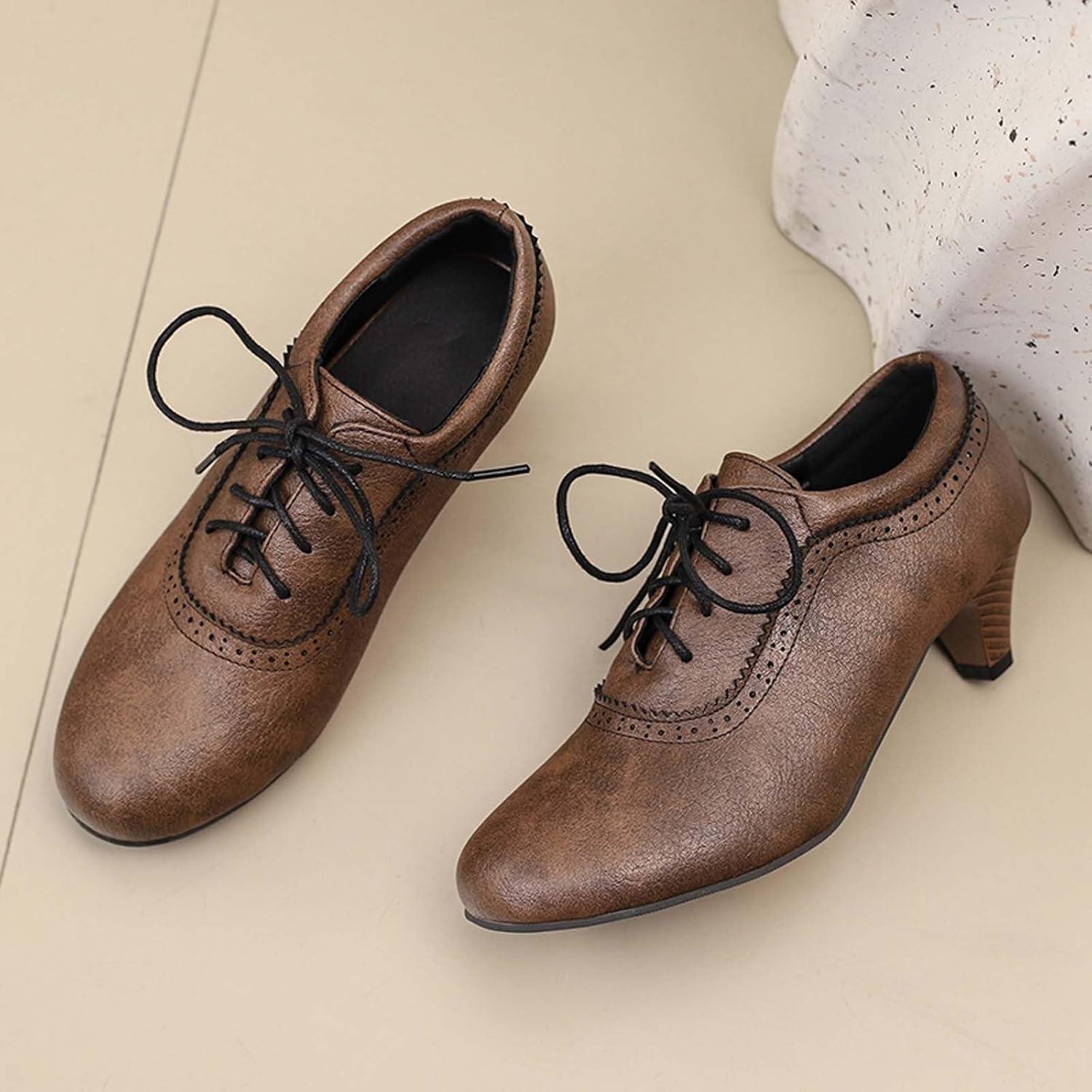 image:imageChaussures Dirndl pour femme Escarpins talons Sandales lanires Escarpins lanires Chaussures de marie Talon bloc Ballerines lgantes pour Dirndl Chaussures de travail blanchesMarron D