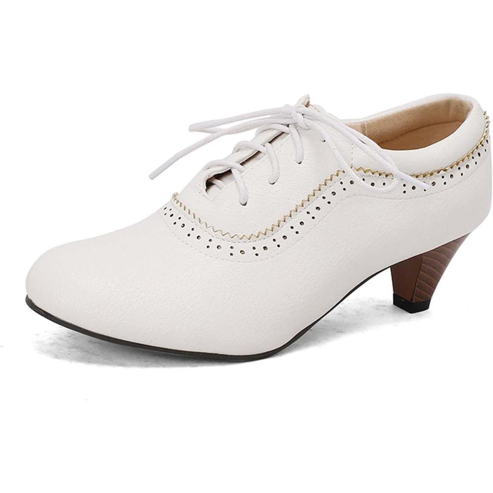 image:imageChaussures Dirndl pour femme Escarpins talons Sandales lanires Escarpins lanires Chaussures de marie Talon bloc Ballerines lgantes pour Dirndl Chaussures de travail blanchesD Blanc