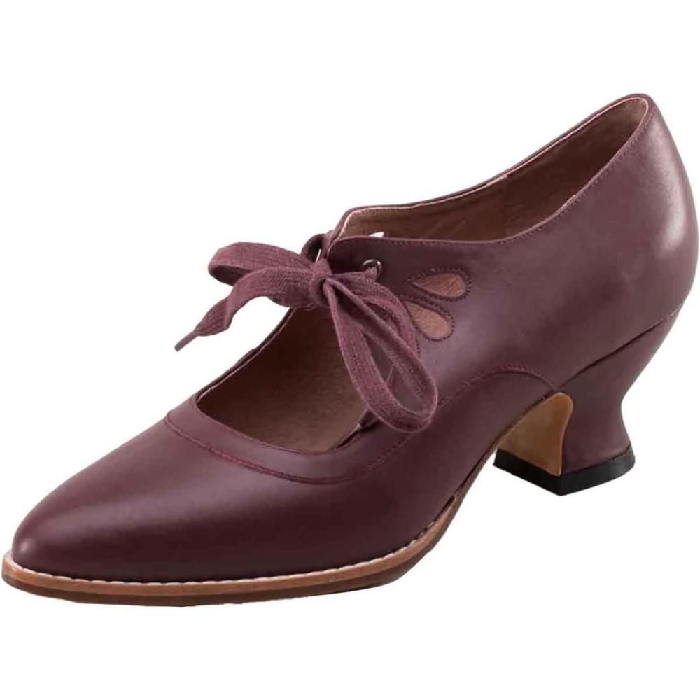image:imageChaussures Dirndl pour femme Escarpins talons Sandales lanires Escarpins lanires Chaussures de marie Talon bloc Ballerines lgantes pour Dirndl Chaussures de travail blanchesVin J