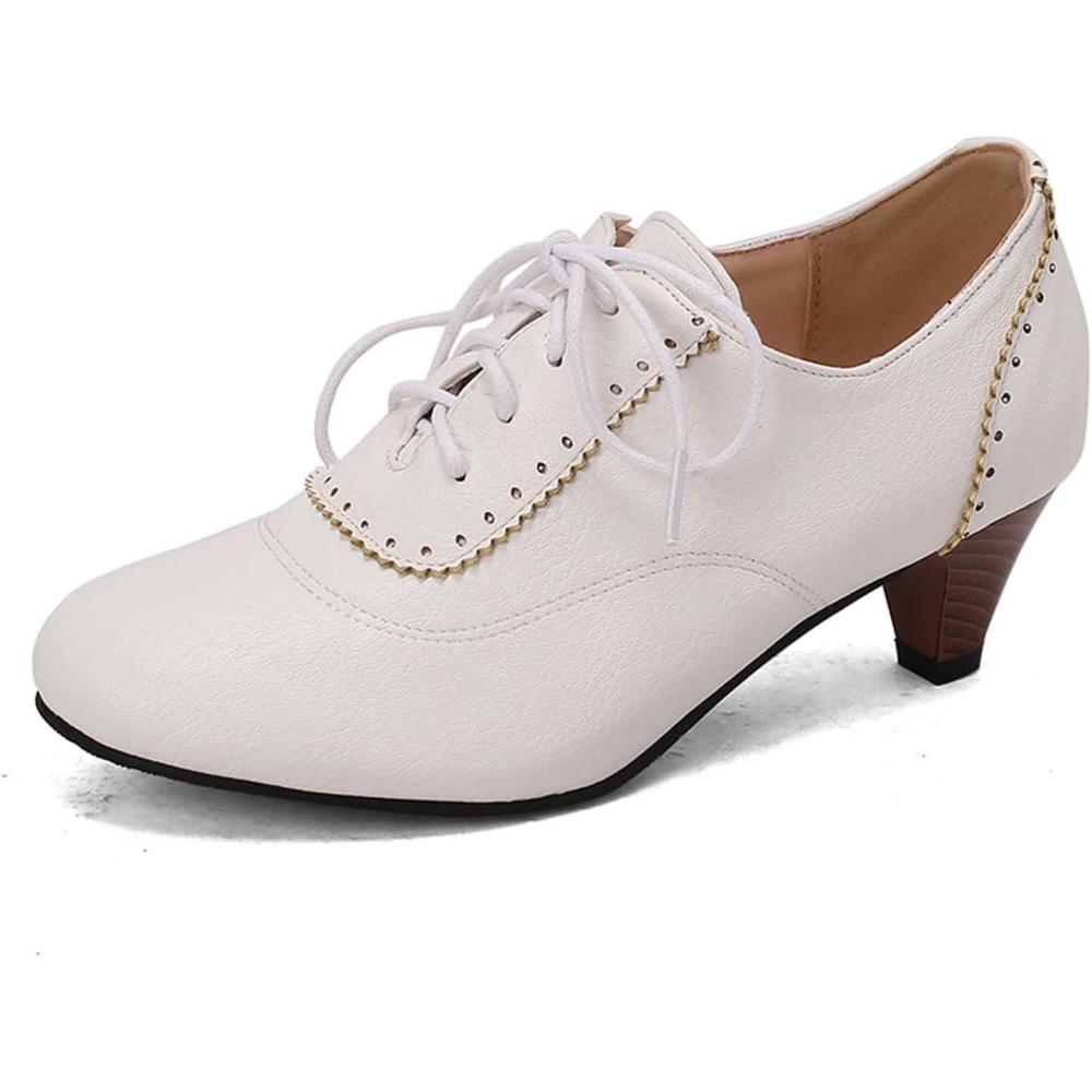 image:imageChaussures Dirndl pour femme Escarpins talons Sandales lanires Escarpins lanires Chaussures de marie Talon bloc Ballerines lgantes pour Dirndl Chaussures de travail blanchesBlanc E