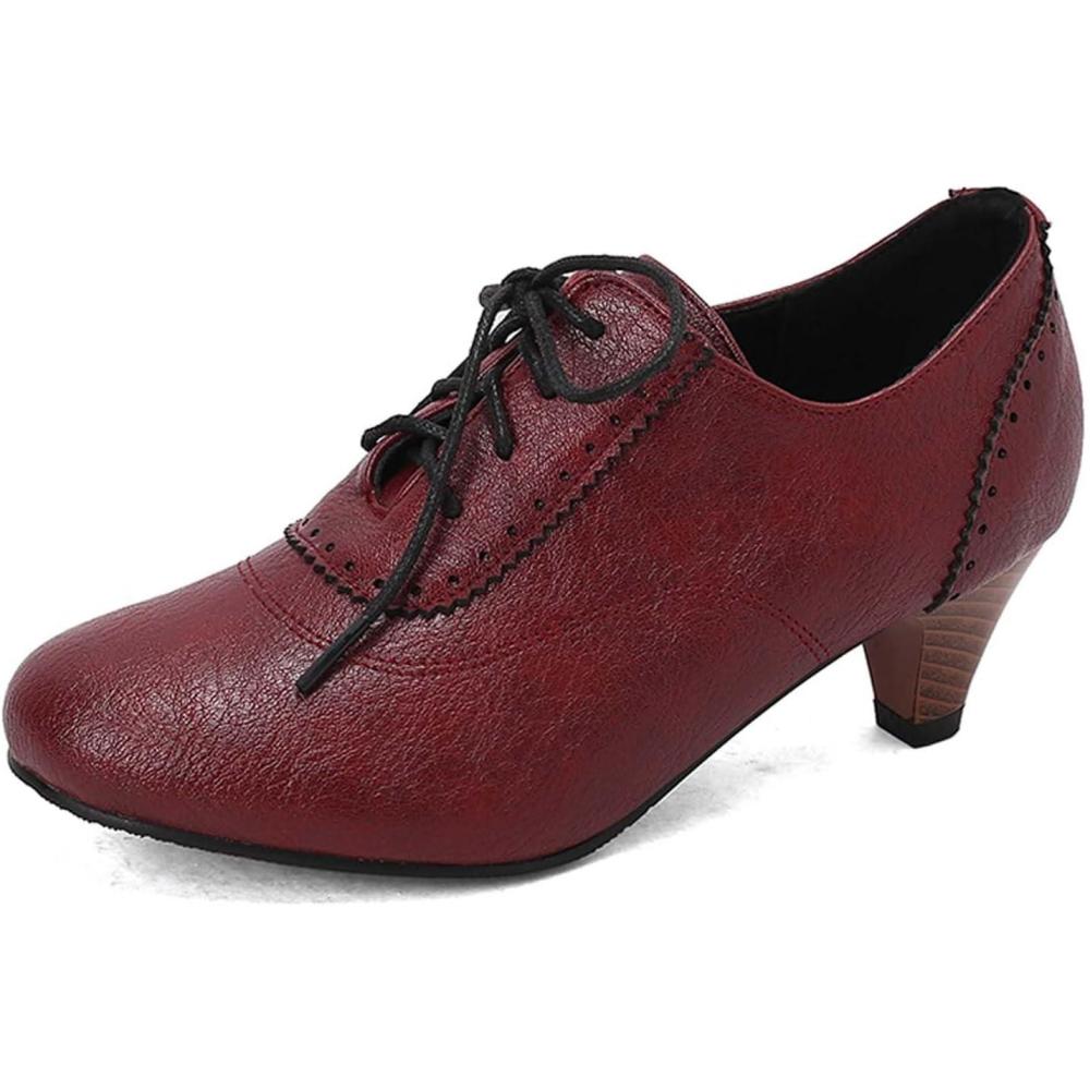 image:imageChaussures Dirndl pour femme Escarpins talons Sandales lanires Escarpins lanires Chaussures de marie Talon bloc Ballerines lgantes pour Dirndl Chaussures de travail blanchesBrick Red E