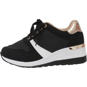 Chaussures Aponévrosite Gym Outdoor Plat Baskets Athlétisme Chaussures Aponévrosite Randonnée Femme Pieds Larges Sneakers Randonnée Nus Chaussure Plage(Le Noir)