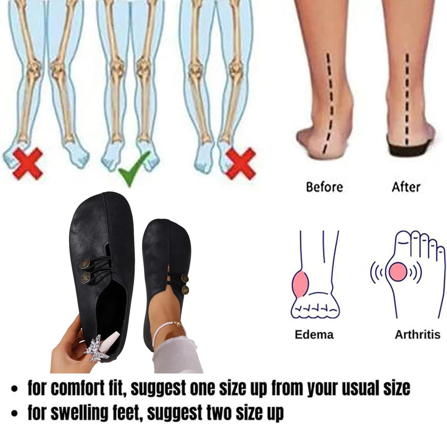 image:imageChaussures plates en cuir souple pour femme mocassins orthopdiques confortables et souples enfilerRouge