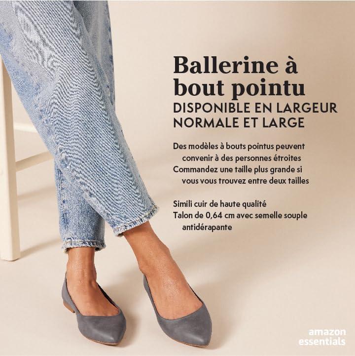 image:imageAmazon Essentials Femme Ballerines Bout PointuFauve Clair