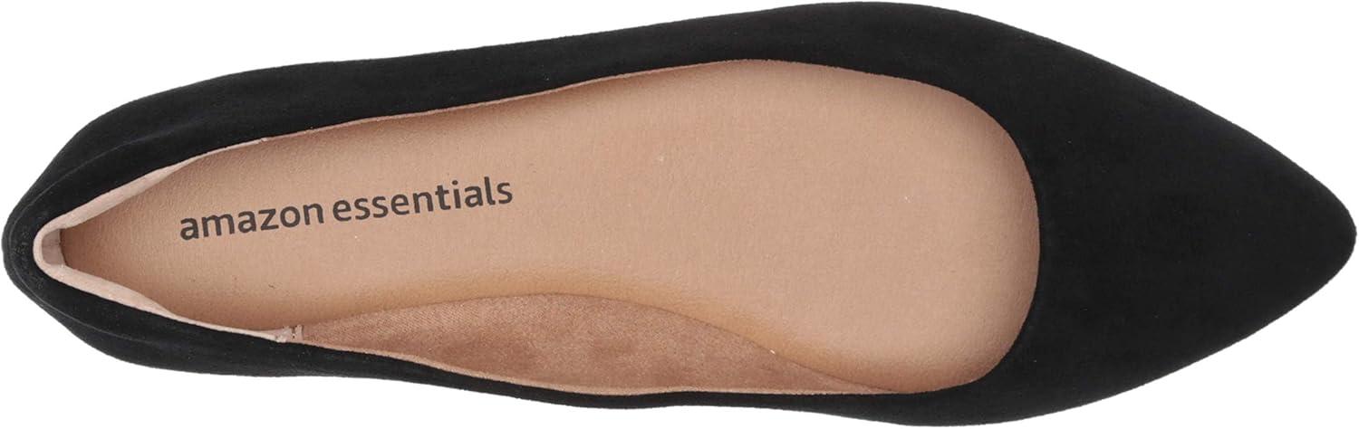 image:imageAmazon Essentials Femme Ballerines Bout PointuNoir Micro Sude