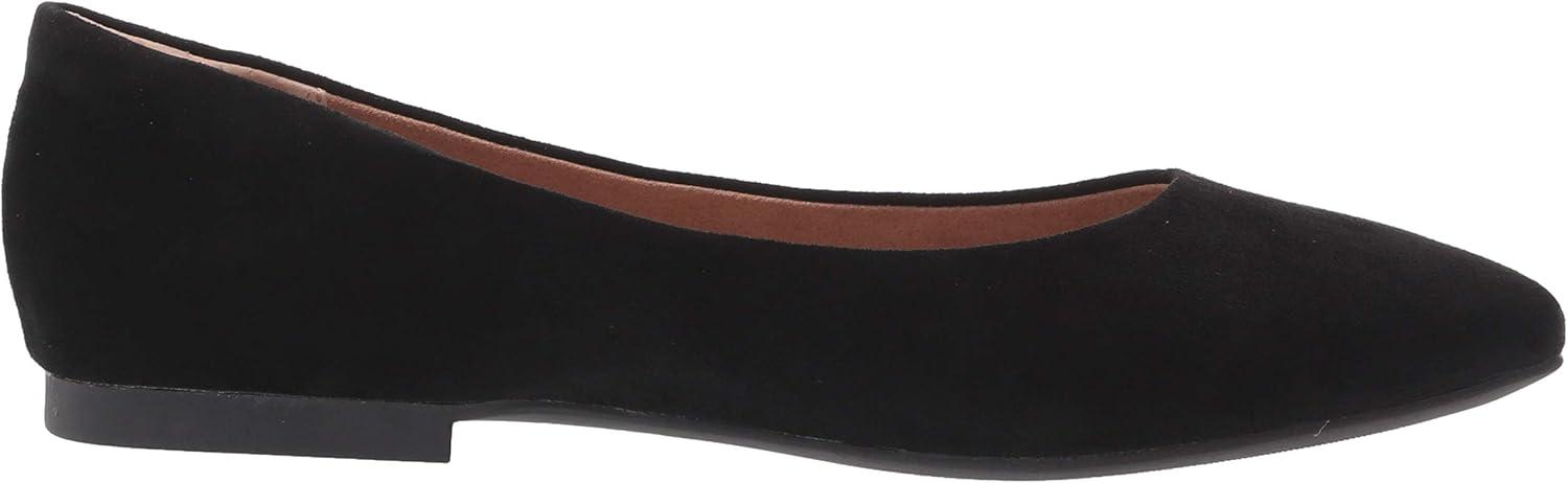 image:imageAmazon Essentials Femme Ballerines Bout PointuNoir Micro Sude