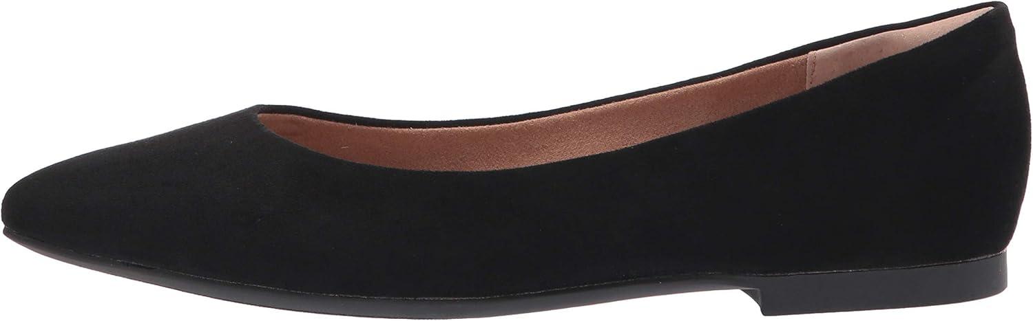 image:imageAmazon Essentials Femme Ballerines Bout PointuNoir Micro Sude