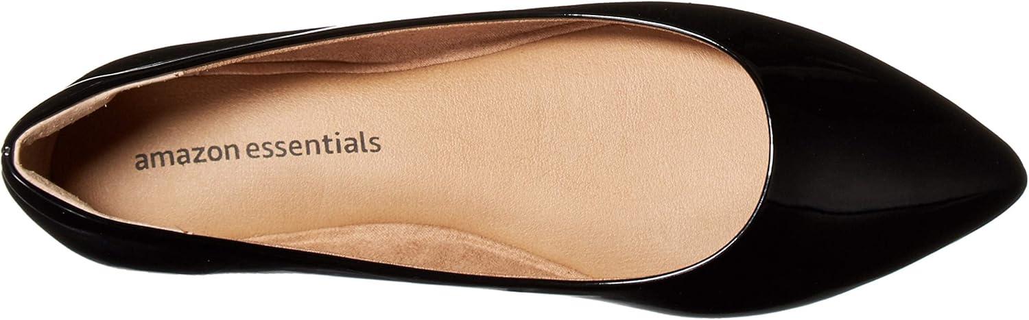 image:imageAmazon Essentials Femme Ballerines Bout PointuNoir Vernis