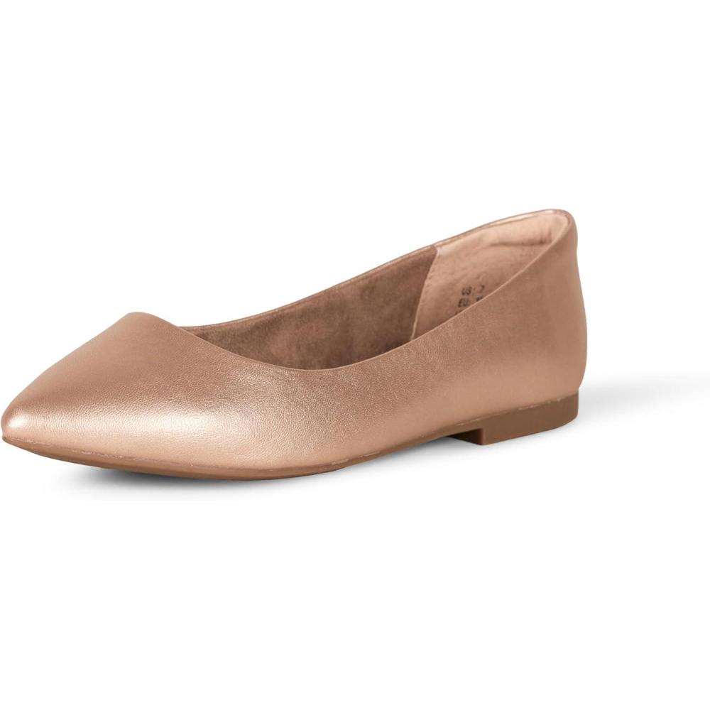 image:imageAmazon Essentials Femme Ballerines Bout PointuOr Ros