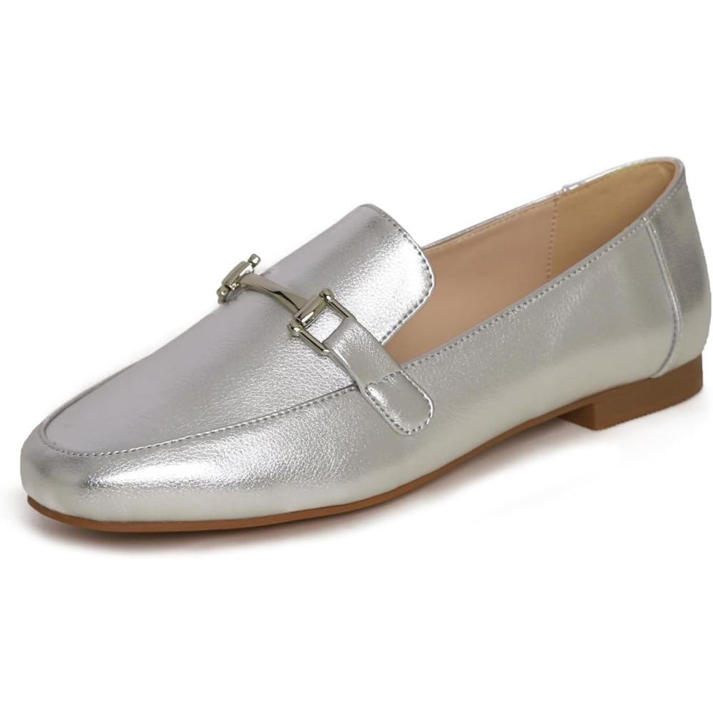 image:imageFeversole Womens Fashion Trim Deco Loafer SlippersPantoufles Trim Deco pour Femmes la ModeArgent
