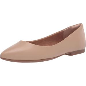 Amazon Essentials Femme Ballerines à Bout Pointu(Beige Faux Cuir)