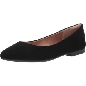 Amazon Essentials Femme Ballerines à Bout Pointu(Noir Micro Suède)