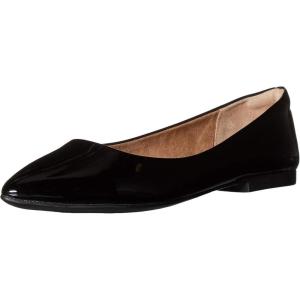 Amazon Essentials Femme Ballerines à Bout Pointu(Noir Vernis)