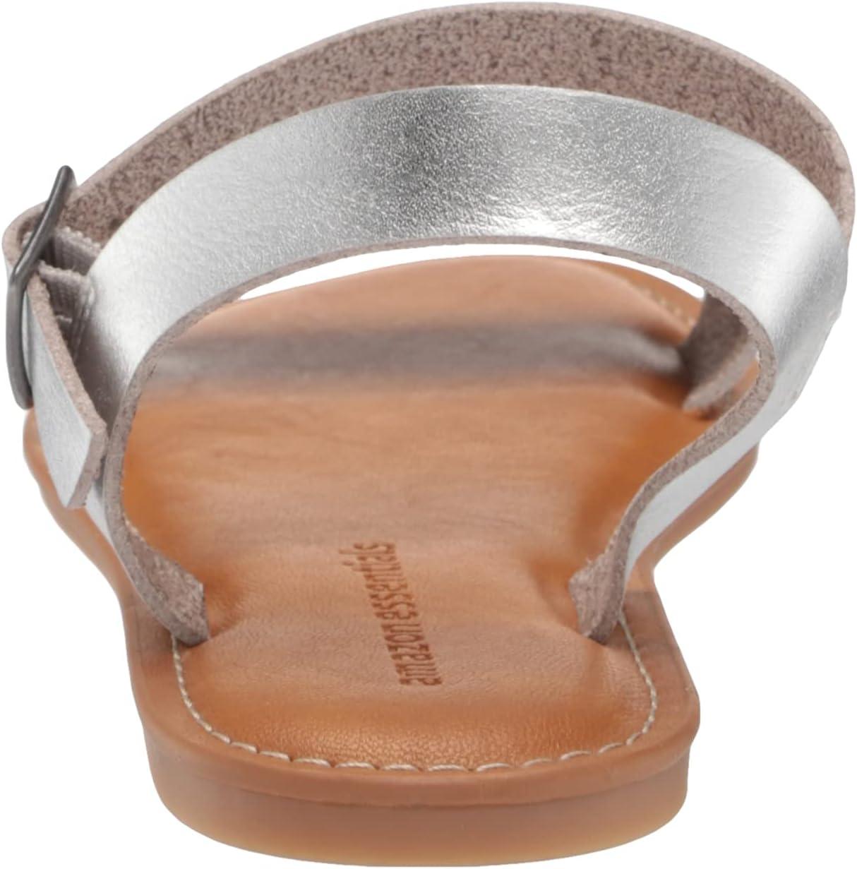 image:imageAmazon Essentials Femme Sandales Double Bride avec BouclesArgent