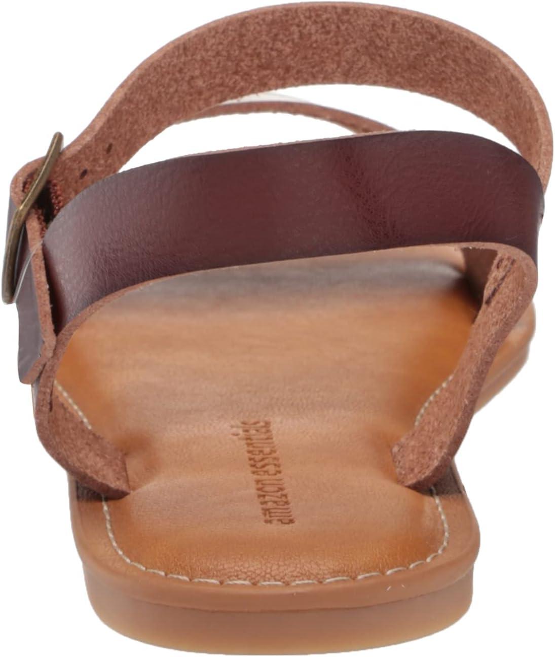 image:imageAmazon Essentials Femme Sandales Double Bride avec BouclesBrun
