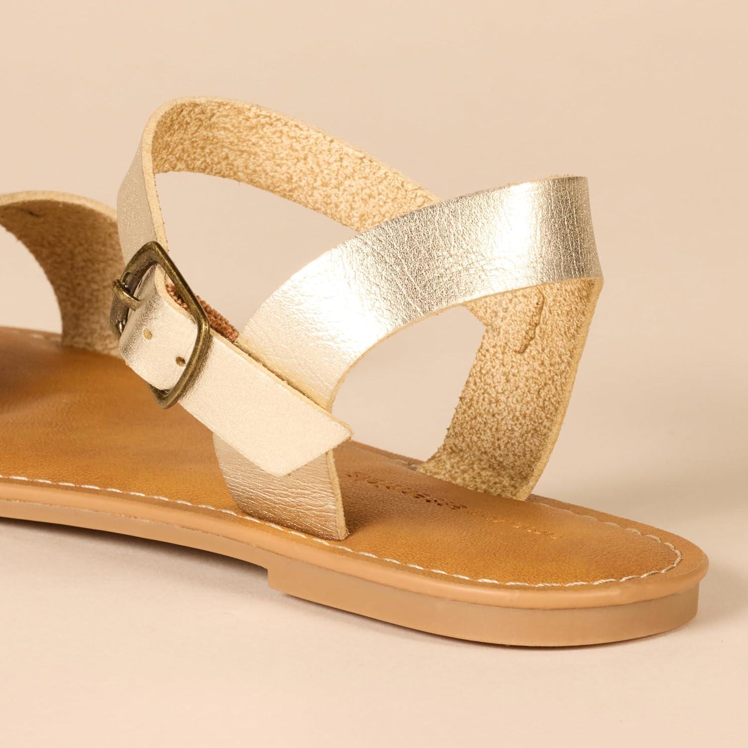 image:imageAmazon Essentials Femme Sandales Double Bride avec BouclesOr