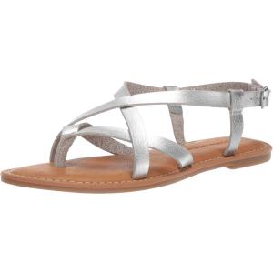 Amazon Essentials Femme Sandales à Lanières Décontractées(Argent)