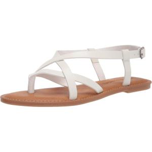Amazon Essentials Femme Sandales à Lanières Décontractées(Blanc)