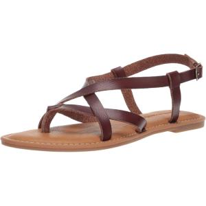 Amazon Essentials Femme Sandales à Lanières Décontractées(Brun)