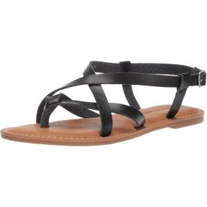Amazon Essentials Femme Sandales à Lanières Décontractées(Noir)