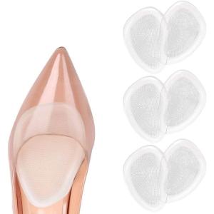 URAQT Demi Semelles Coussinet, Semelles Coussinet Plantaires, demi semelle silicone avant pied pour Les Femmes Porter Les Chaussures à Talons Hauts(3pairs)