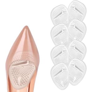 URAQT Demi Semelles Coussinet, Semelles Coussinet Plantaires, demi semelle silicone avant pied pour Les Femmes Porter Les Chaussures à Talons Hauts(A#4pcs)