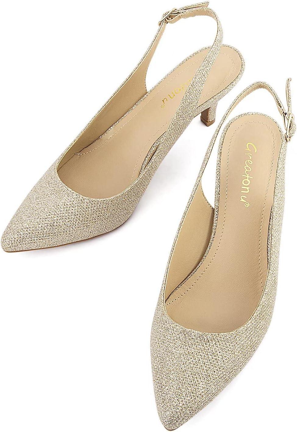 image:imageGreatonu Chaussures Talons Noir Mode Casual BriseLames FemmesPaillettes D Or