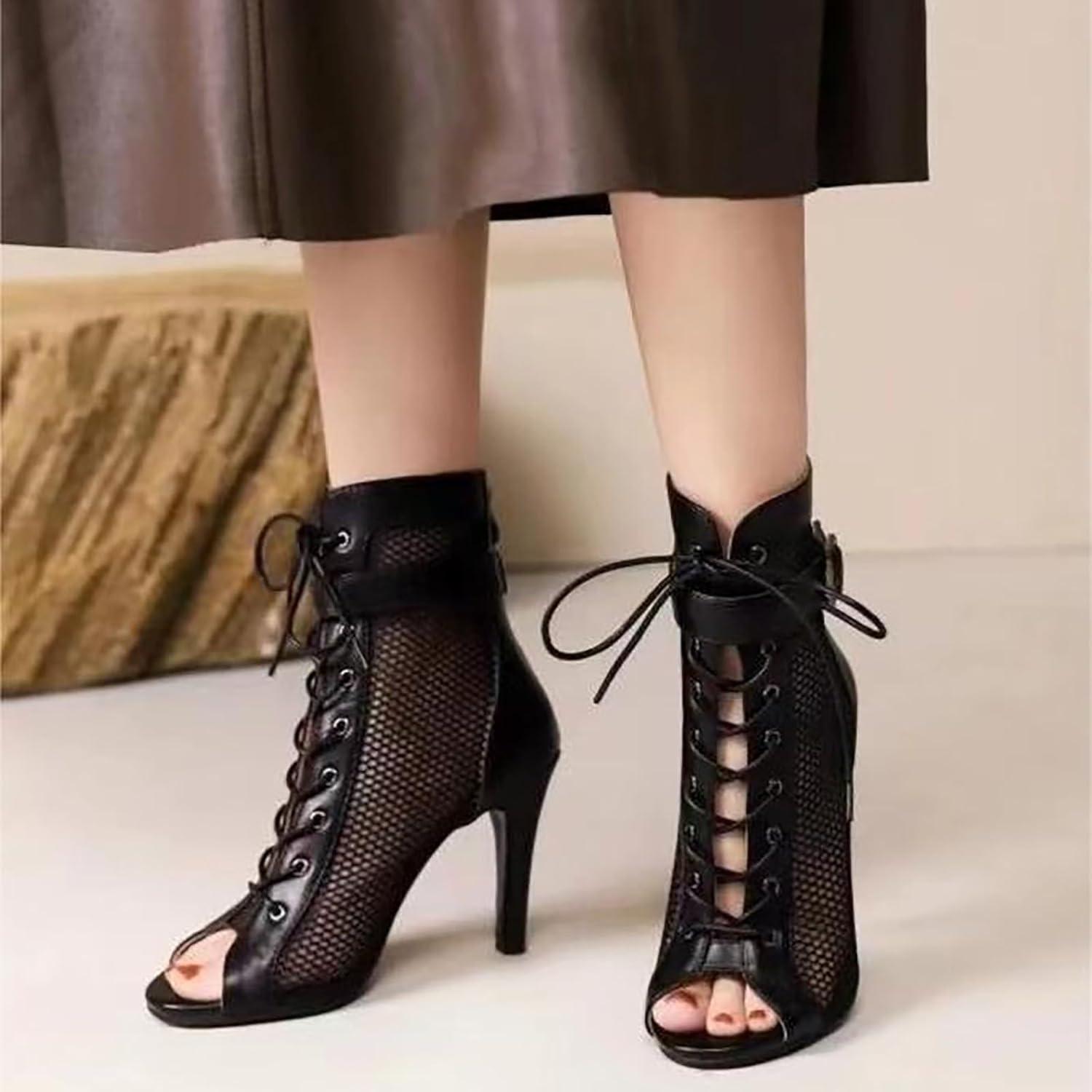 image:imageHeels Dance Shoes Talons Hauts Sexy Femme Sandales Fille lgantes Sandales Talons Hauts Escarpins Bout Ferm Sandales Talons Hauts De Soiree t Chaussures De Danse Latine Femme avec BoucleNoir