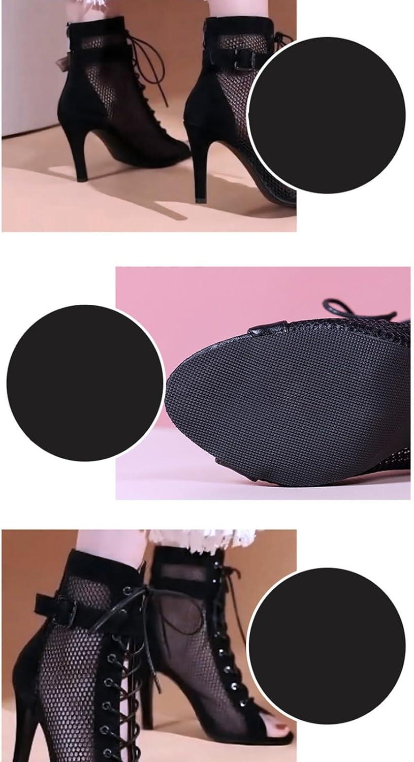 image:imageHeels Dance Shoes Talons Hauts Sexy Femme Sandales Fille lgantes Sandales Talons Hauts Escarpins Bout Ferm Sandales Talons Hauts De Soiree t Chaussures De Danse Latine Femme avec BoucleNoir