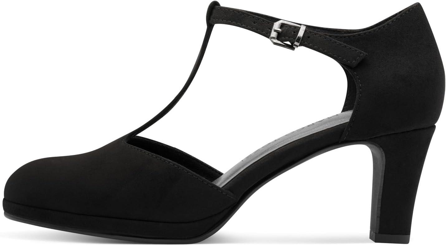 image:imageMARCO TOZZI Escarpins Brides Femme Vgans Talon ConiqueNoir