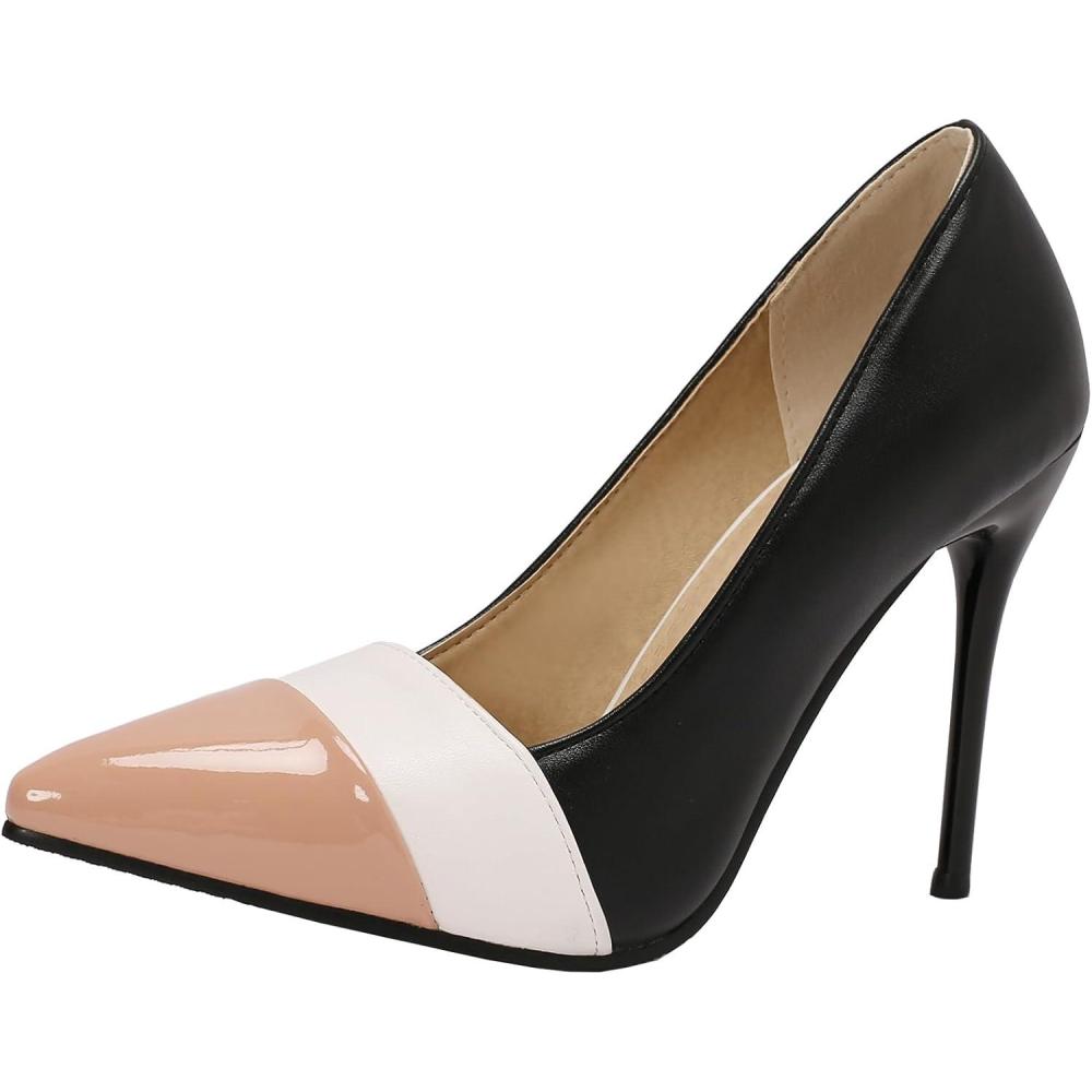 image:imageEscarpins enfiler pour femme avec bout pointu et talons aiguillesRose