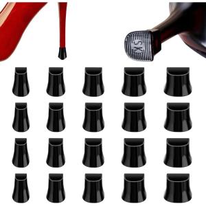VEGCOO 10 Paires | 5 Tailles Femme Haut Talon Protecteurs, Femmes Chaussures Stoppers Couvertures, Embouts Talons Couvertures, pour Mariages, Activités Plein Air Marche Facile (Noir, 5 Tailles)(Noir)