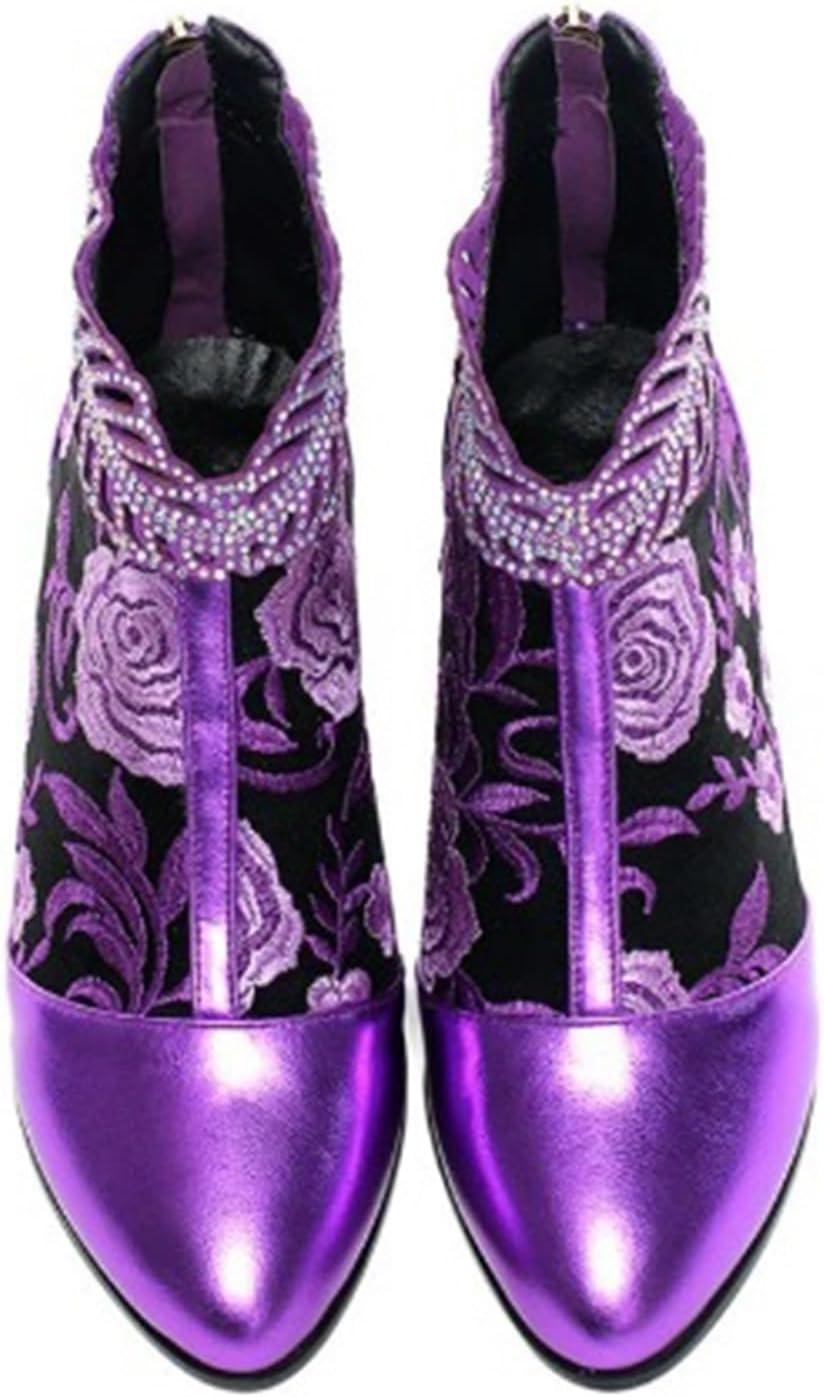 image:imageBottines noires pour femme avec talon Bottes dt pour femme Motif perfor Lgres Chaussures de danse modernes Respirantes Avec fleurs Bottes western paillettes Bottes gothiquesLilas