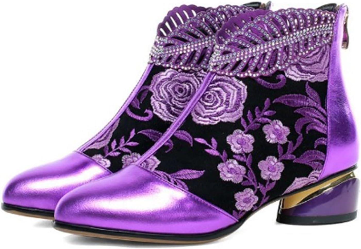 image:imageBottines noires pour femme avec talon Bottes dt pour femme Motif perfor Lgres Chaussures de danse modernes Respirantes Avec fleurs Bottes western paillettes Bottes gothiquesLilas